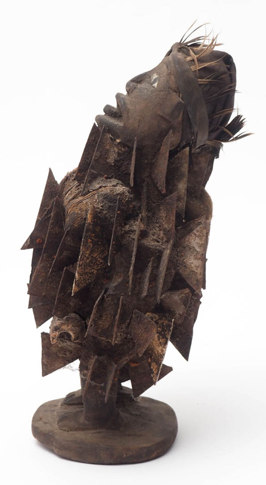 Kulttrommel, Chokwe, Kongo-Kinshasa Zweiseitig mit Fell bespannte Trommel. Guter - Image 6 of 6