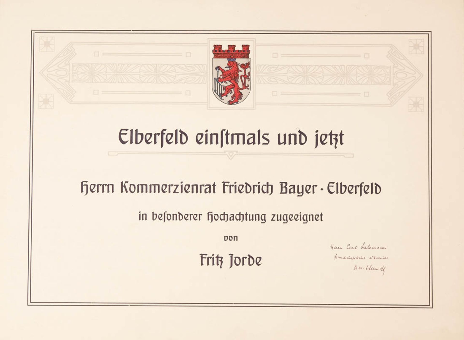 Album "Elberfeld - einstmals und jetzt", 20er/30er Jahre Leineneinband. 32x43cm. - Bild 2 aus 4