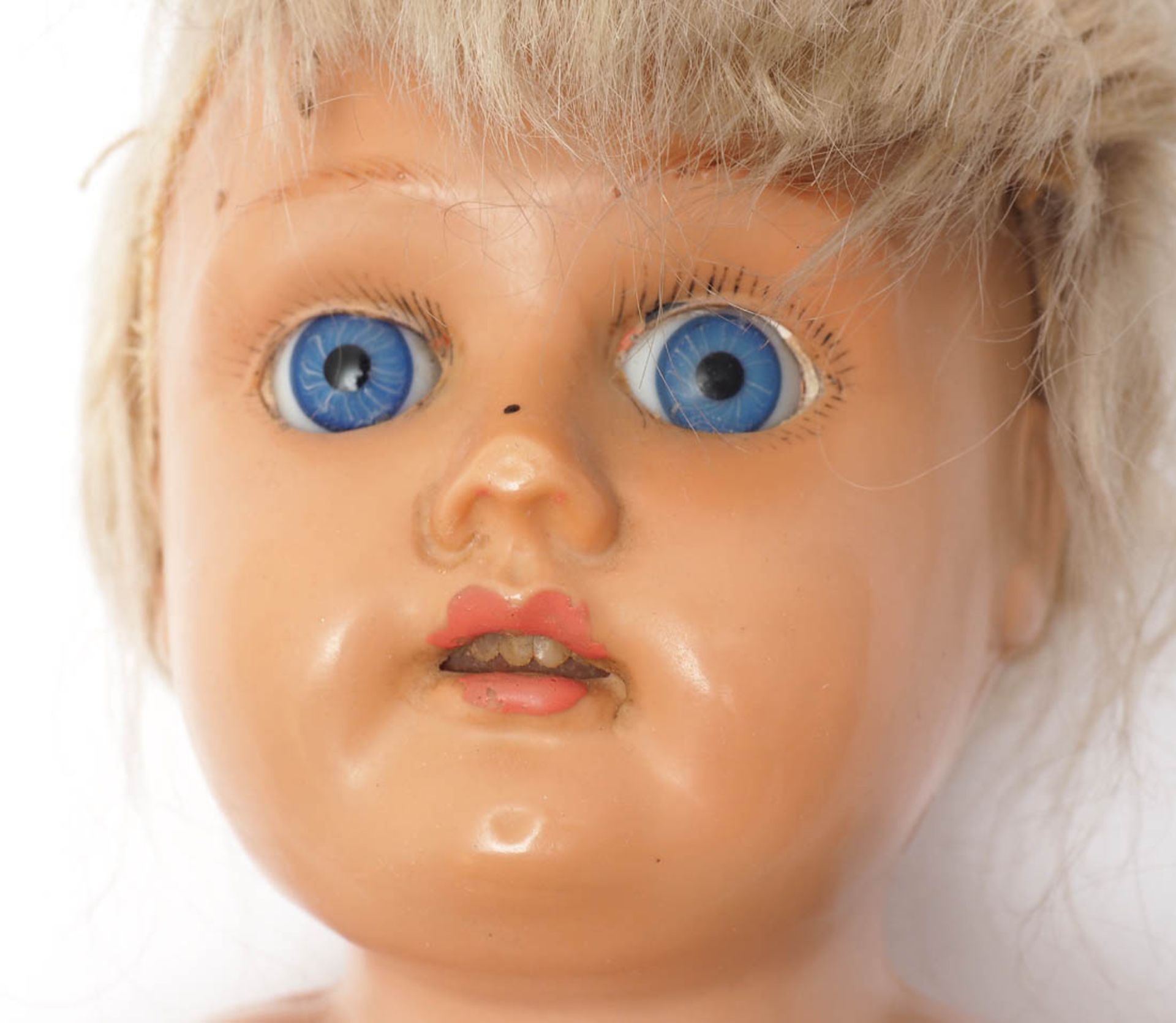 Puppe, Schildkröt, um 1900 Kopf aus Kunststoff, Körper und Beine aus Leder, Arme aus Stoff und - Image 11 of 11
