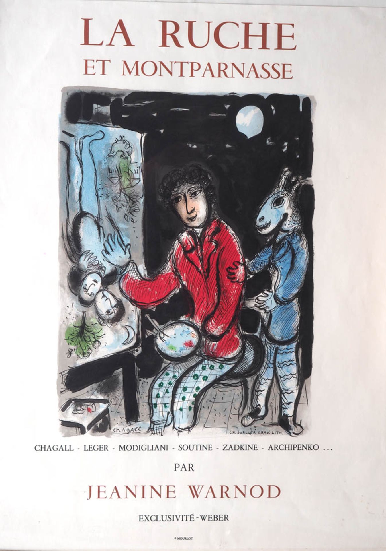 Ausstellungsplakat, "La Ruche et Montparnasse", Paris Von Janine Varneau, Titelblatt von Chagall als