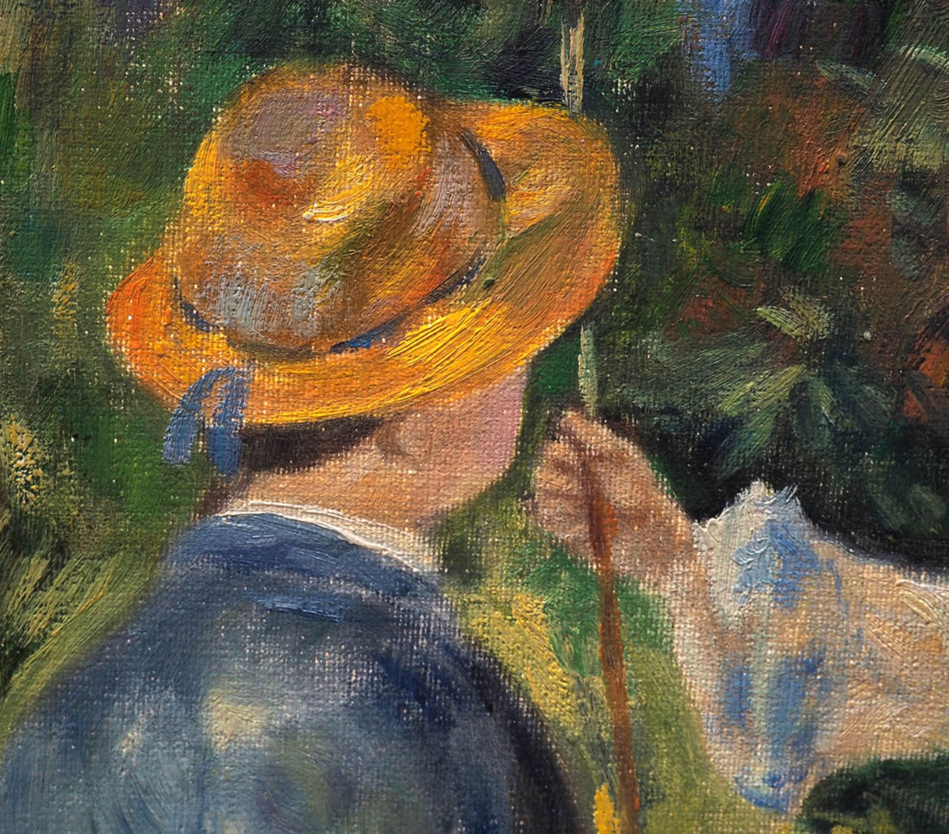 Renoir, Auguste (Kopie nach) Das Mädchen auf der Schaukel. Öl/Lwd., ger. Bildgröße 60x49cm. - Bild 6 aus 8