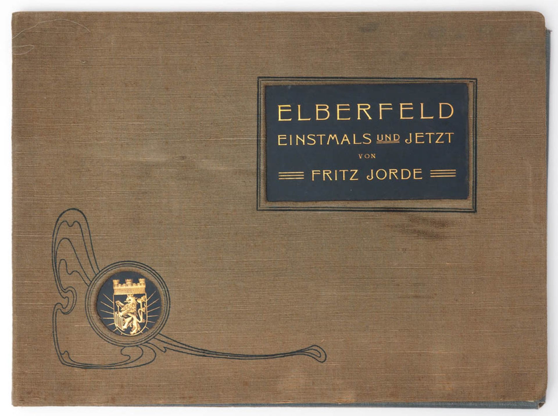 Album "Elberfeld - einstmals und jetzt", 20er/30er Jahre Leineneinband. 32x43cm.