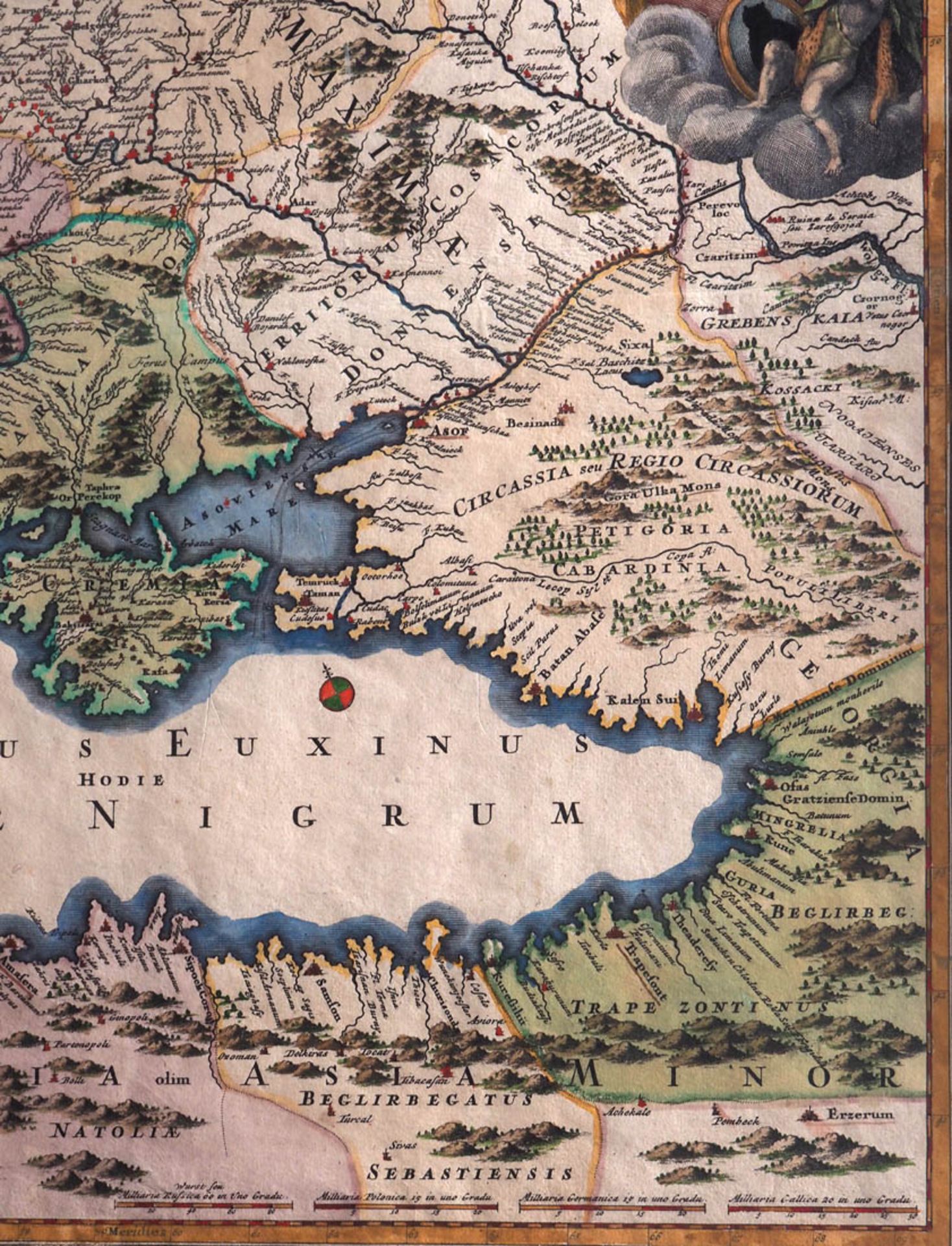 Homann, Johann Baptist, 1664 - 1724 Landkarte von Groß-Russland mit dem Schwarzen Meer. Rechts - Image 6 of 8