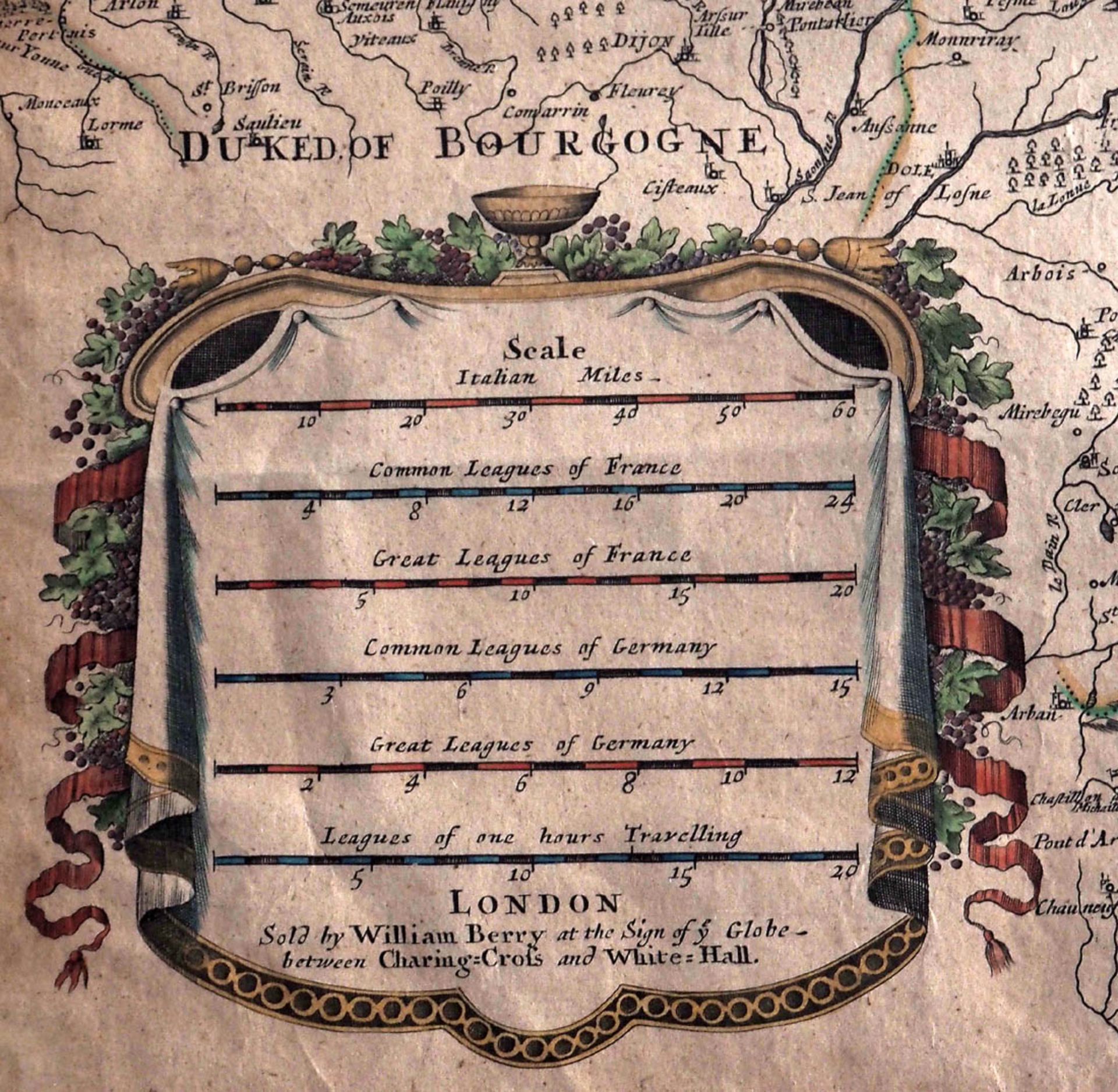 Berry, William, 1639 - 1718 Der Verlauf des Rheins, rechts oben große Wappenkartusche mit Widmung - Bild 7 aus 7