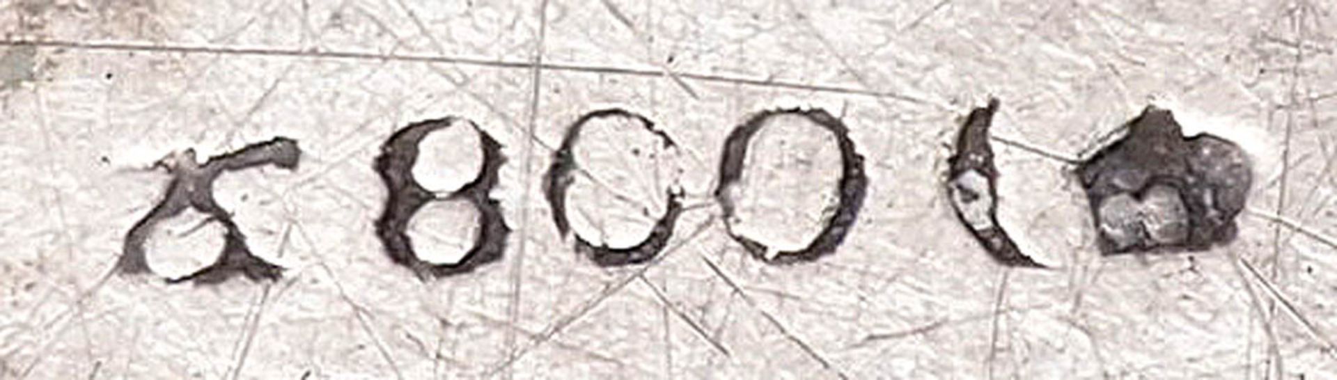 Zwei Teile Tafelsilber Ovaltablett mit godroniertem Rand, Silber 800, L.21cm, Gew. ca. 125g; dazu - Image 4 of 4