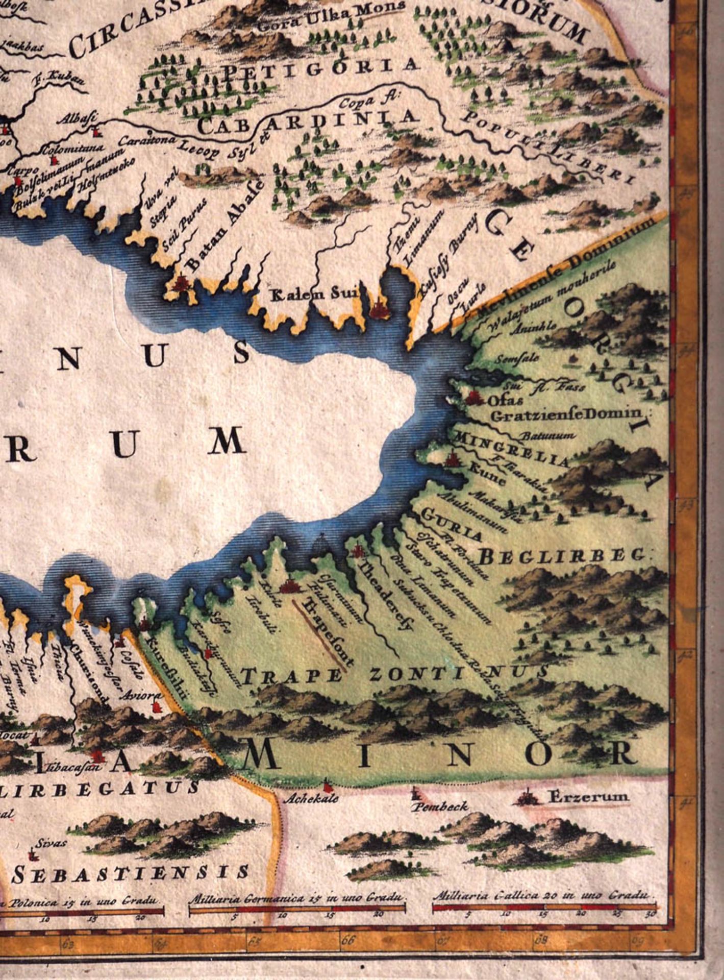 Homann, Johann Baptist, 1664 - 1724 Landkarte von Groß-Russland mit dem Schwarzen Meer. Rechts - Image 4 of 8