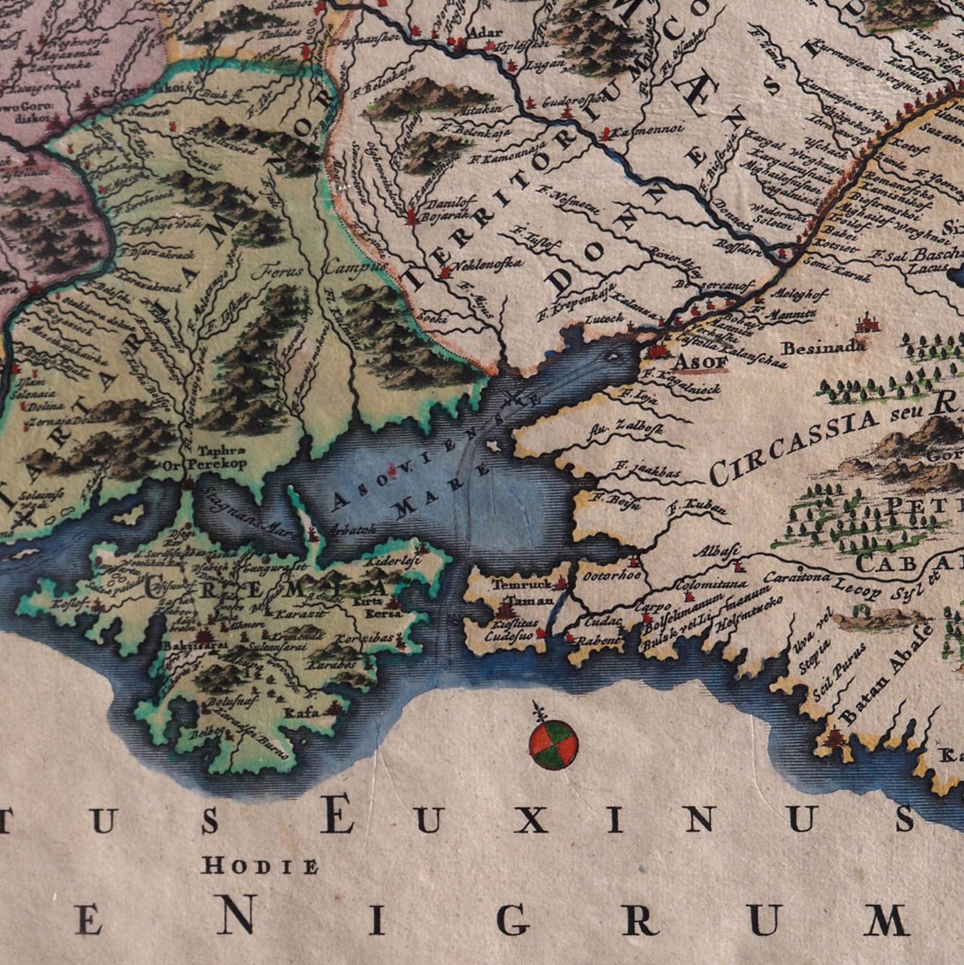 Homann, Johann Baptist, 1664 - 1724 Landkarte von Groß-Russland mit dem Schwarzen Meer. Rechts - Image 3 of 8