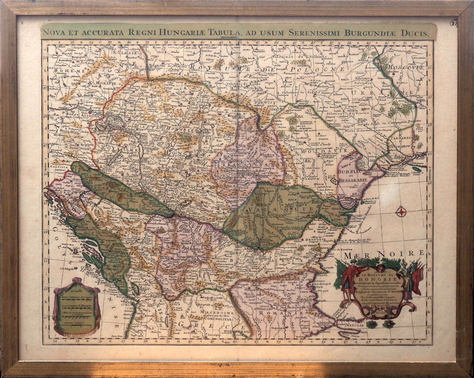 Covens, Jean und Mortier, Pierre Landkarte des Balkans mit angrenzenden Gebieten, nach 1721 (Ungarn,