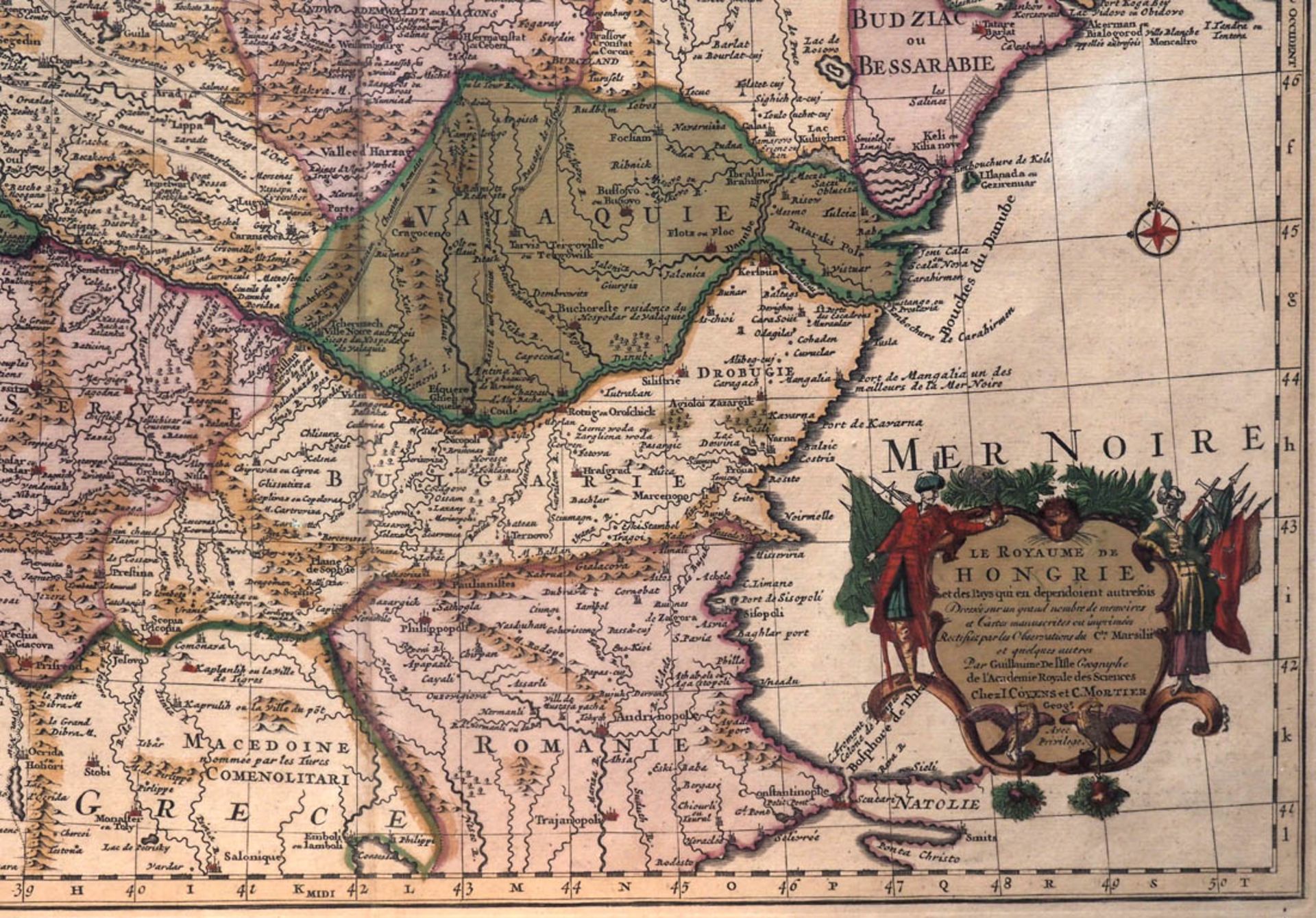 Covens, Jean und Mortier, Pierre Landkarte des Balkans mit angrenzenden Gebieten, nach 1721 (Ungarn, - Image 8 of 8