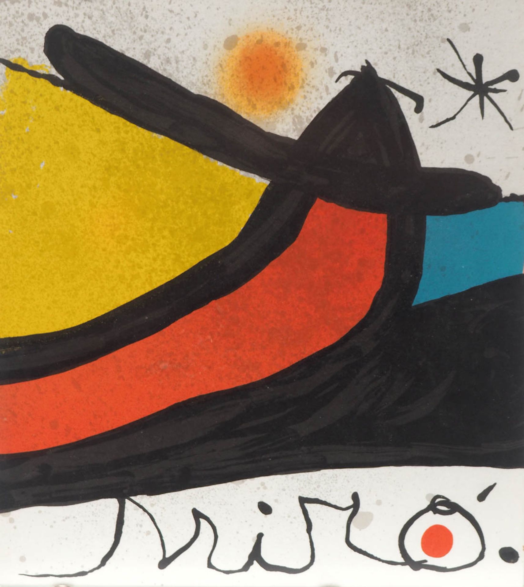 Mirò, Joan, 1893 - 1983 Farblithographie, bet. "Farbkomposition", Maeght, Paris 1971. Unter Glas