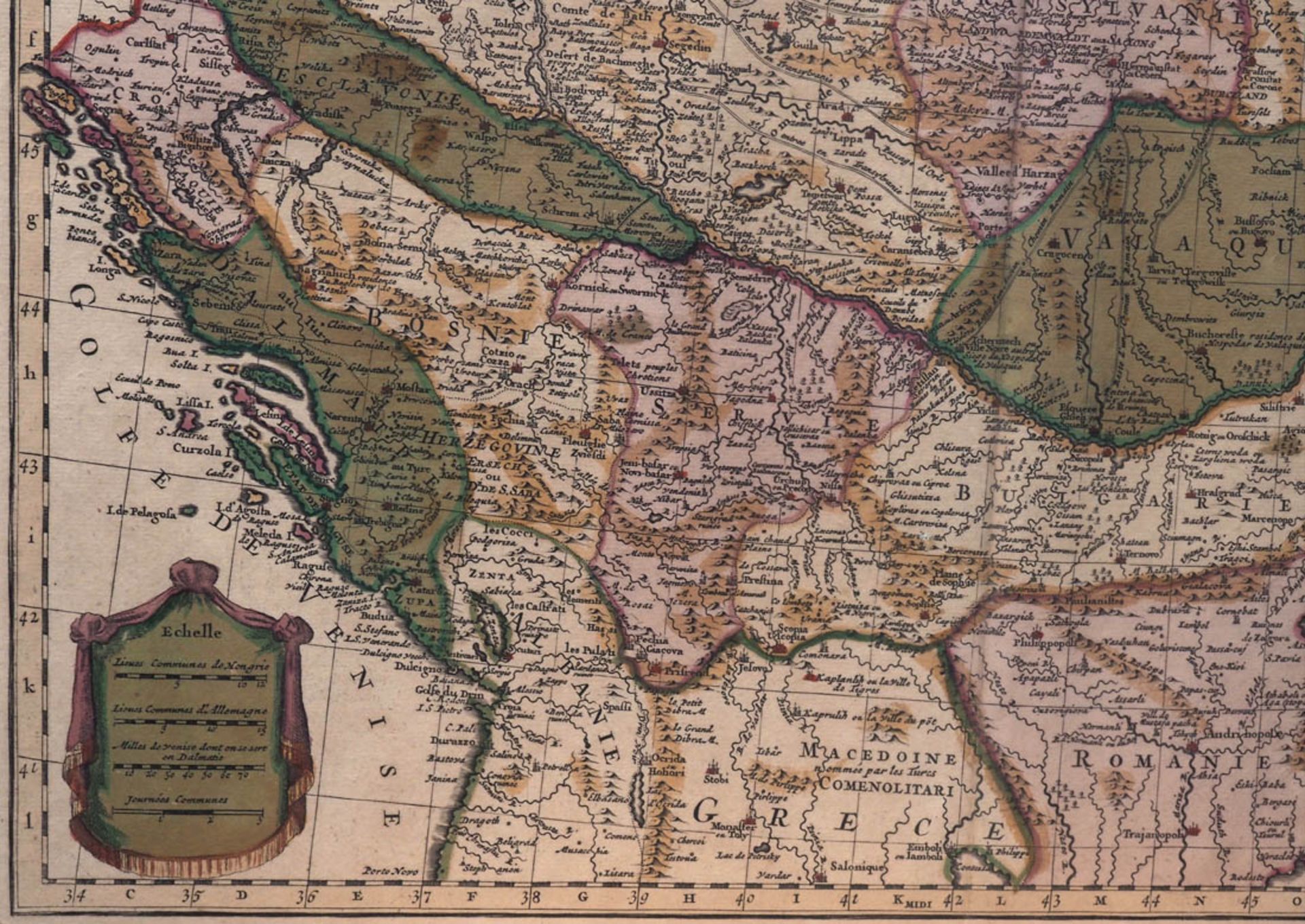 Covens, Jean und Mortier, Pierre Landkarte des Balkans mit angrenzenden Gebieten, nach 1721 (Ungarn, - Bild 7 aus 8