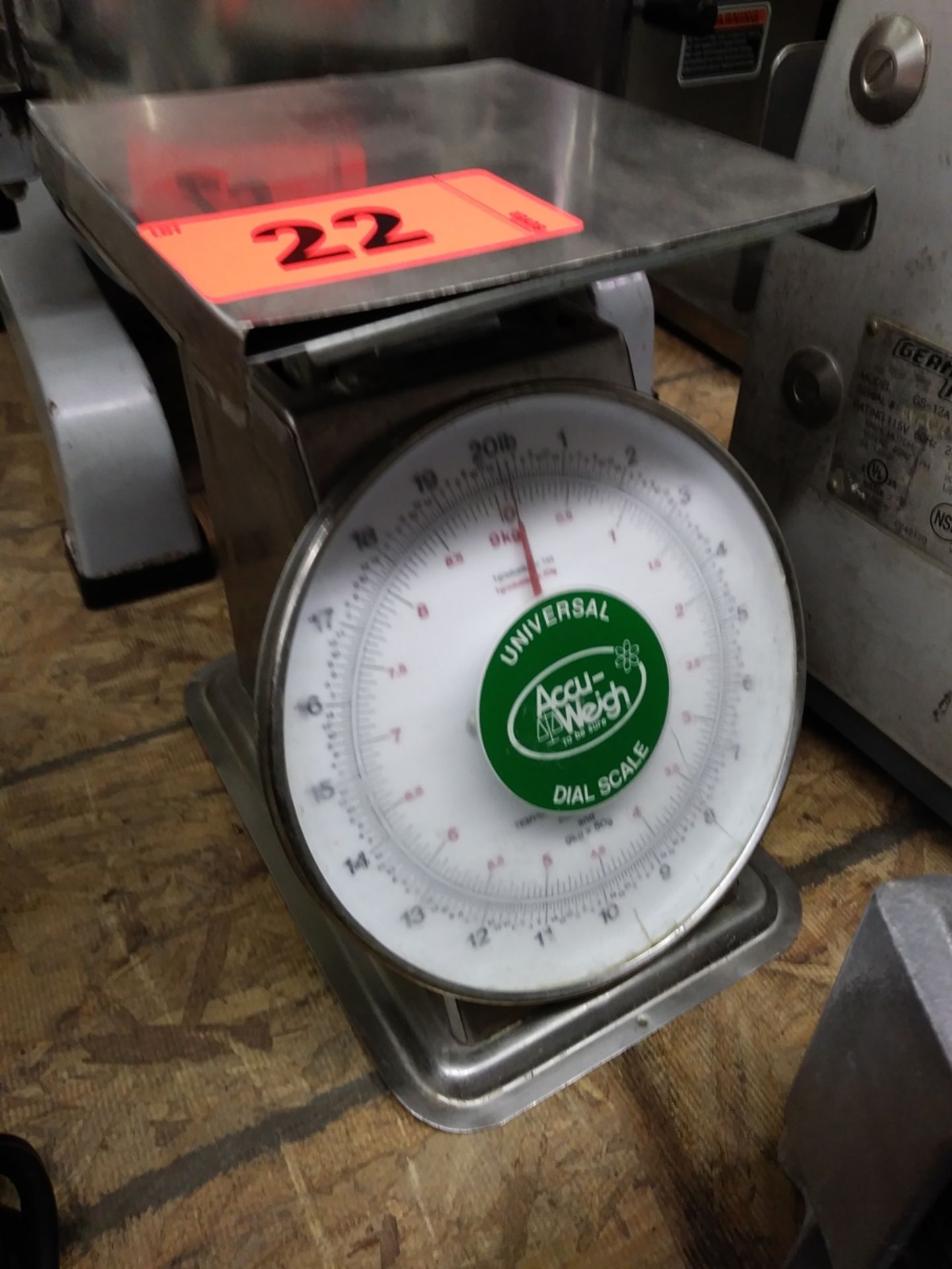 UNIVERSAL ACC-WEIGH DIAL SCALE 20LB - Image 3 of 5