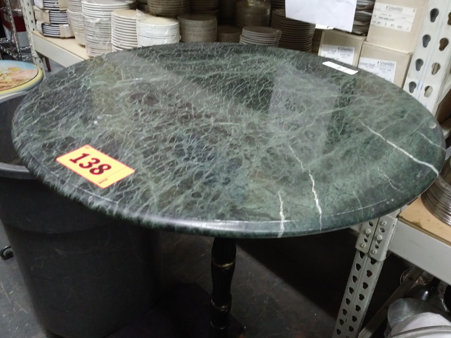 GRANITE TABLE 44" TALL X 31" DIA (Quantity X Money) - Image 3 of 3