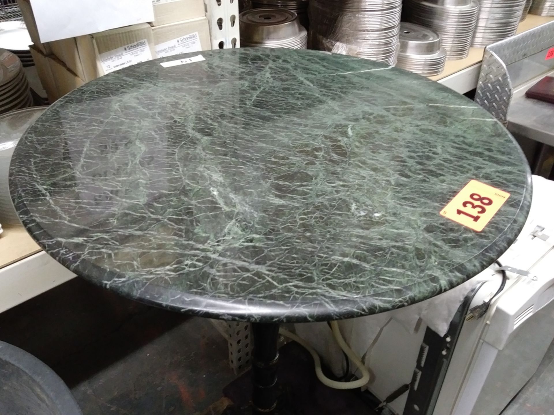 GRANITE TABLE 44" TALL X 31" DIA (Quantity X Money) - Image 2 of 3