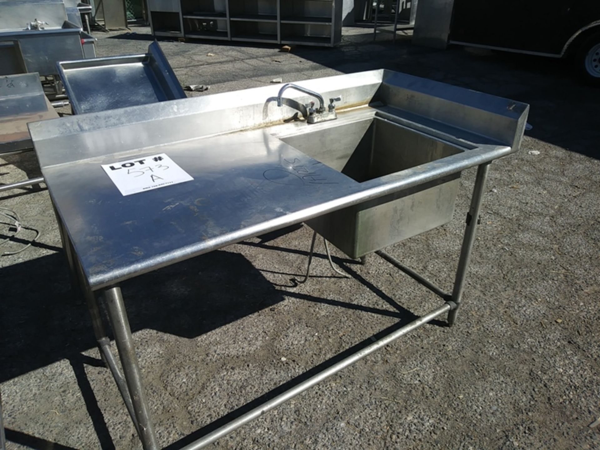 5FT LONG STAINLESS STEEL SINK - Image 2 of 3