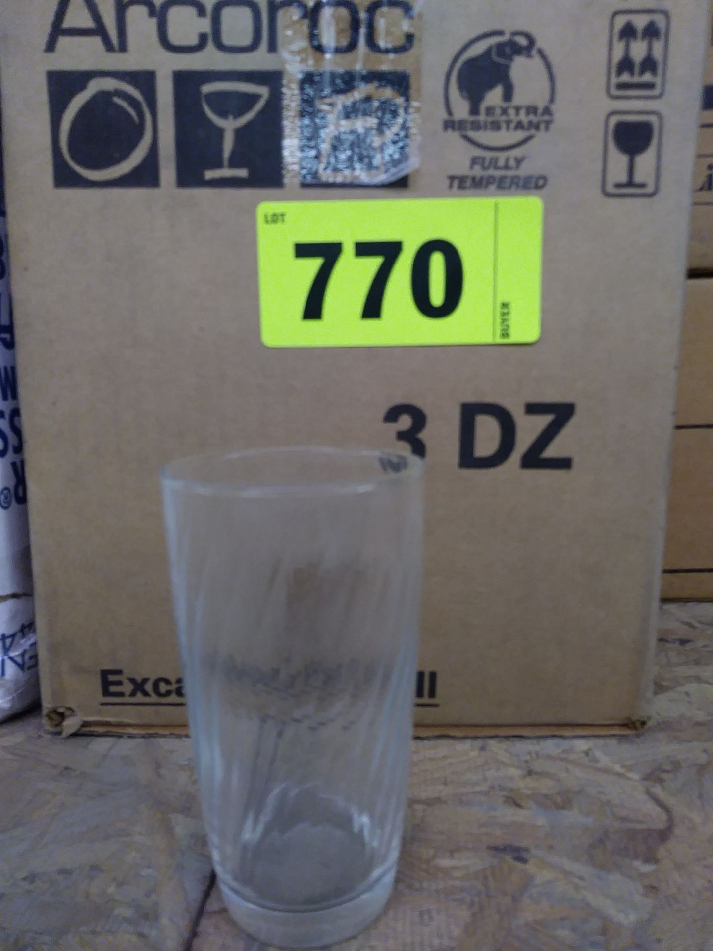 NEW ARCOROC 10OZ EXCALIBUR HI BALL DRINKING GLASS 5" TALL X 3" DIA (INCLUDES QTY: 180)
