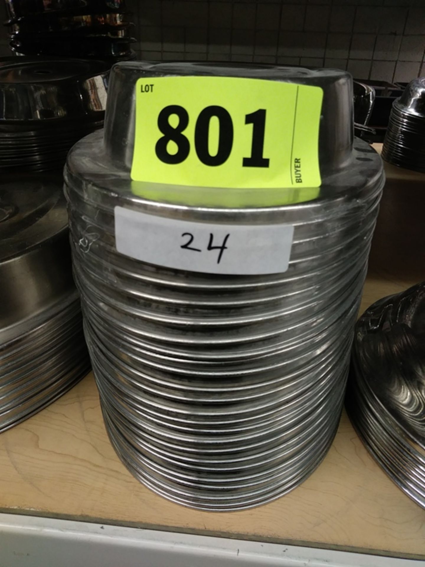 9.5" X 14" OVAL STAINLESS STEEL PLATE COVERS (INCLUDES QTY: 24) - Image 4 of 4