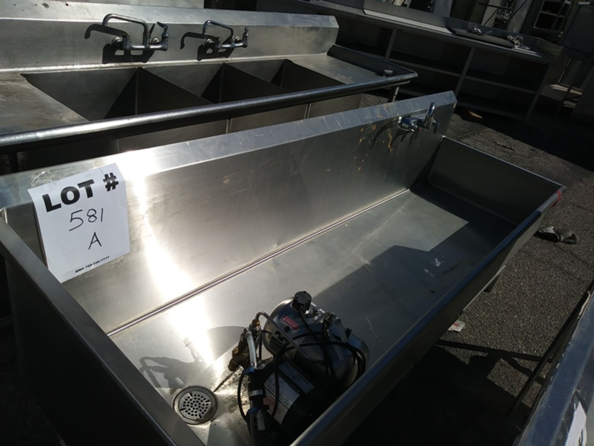 8FT LONG STAINLESS STEEL DEEP SINK - Image 2 of 2