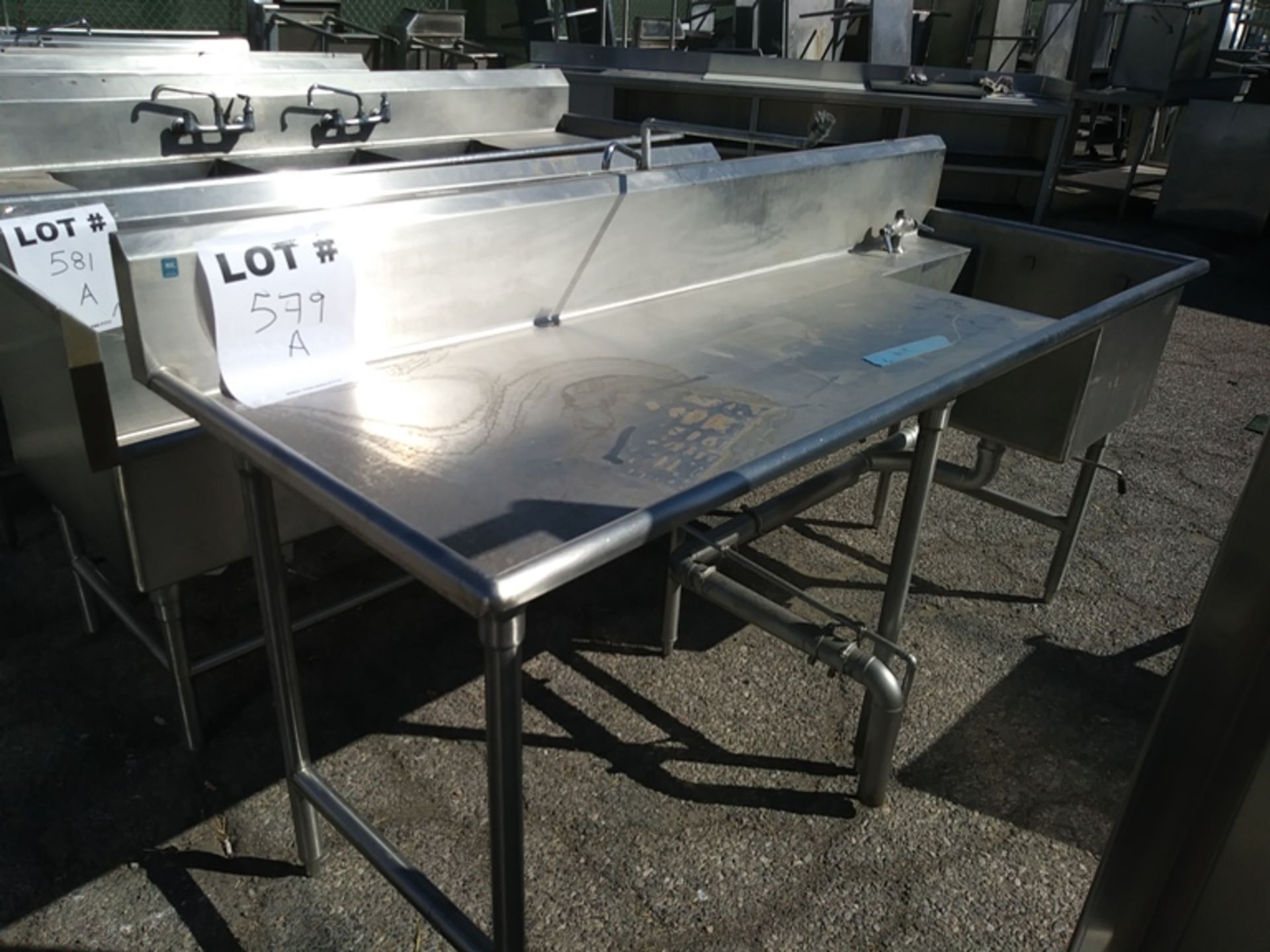 7FT LONG STAINLESS STEEL SINK