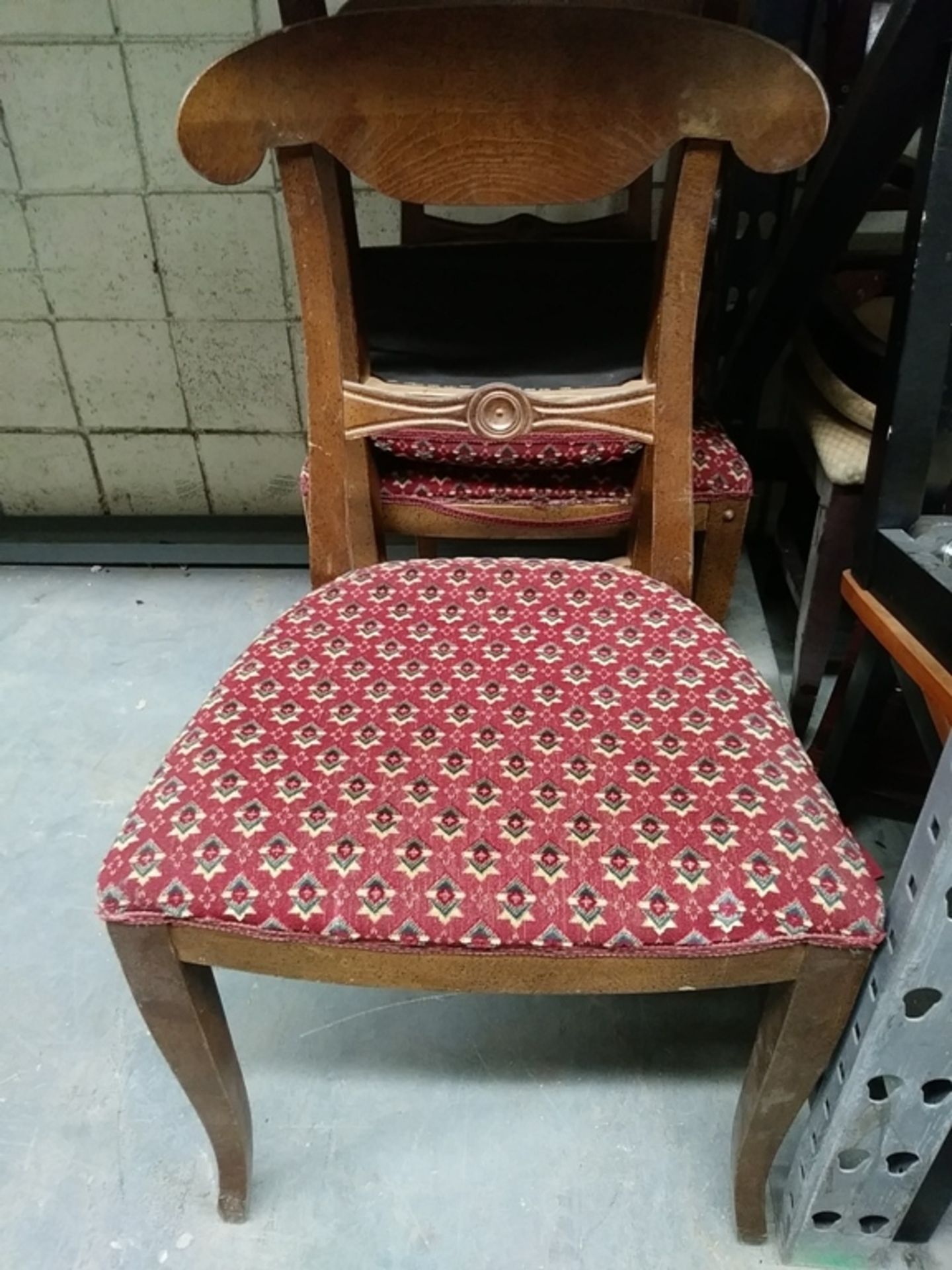 RED CLOTH DINING CHAIRS (QTY X MONEY)