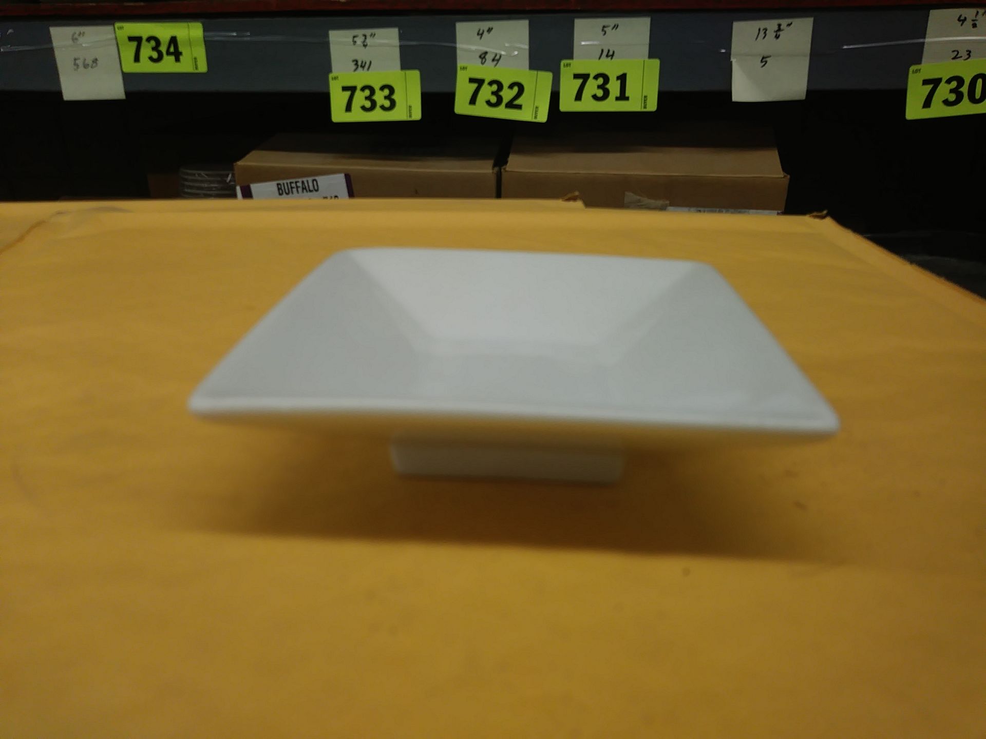 4.5" BUFFALO BRIGHT WHITE DISH (F801A-14) (includes QTY 23 in this lot) - Image 2 of 5