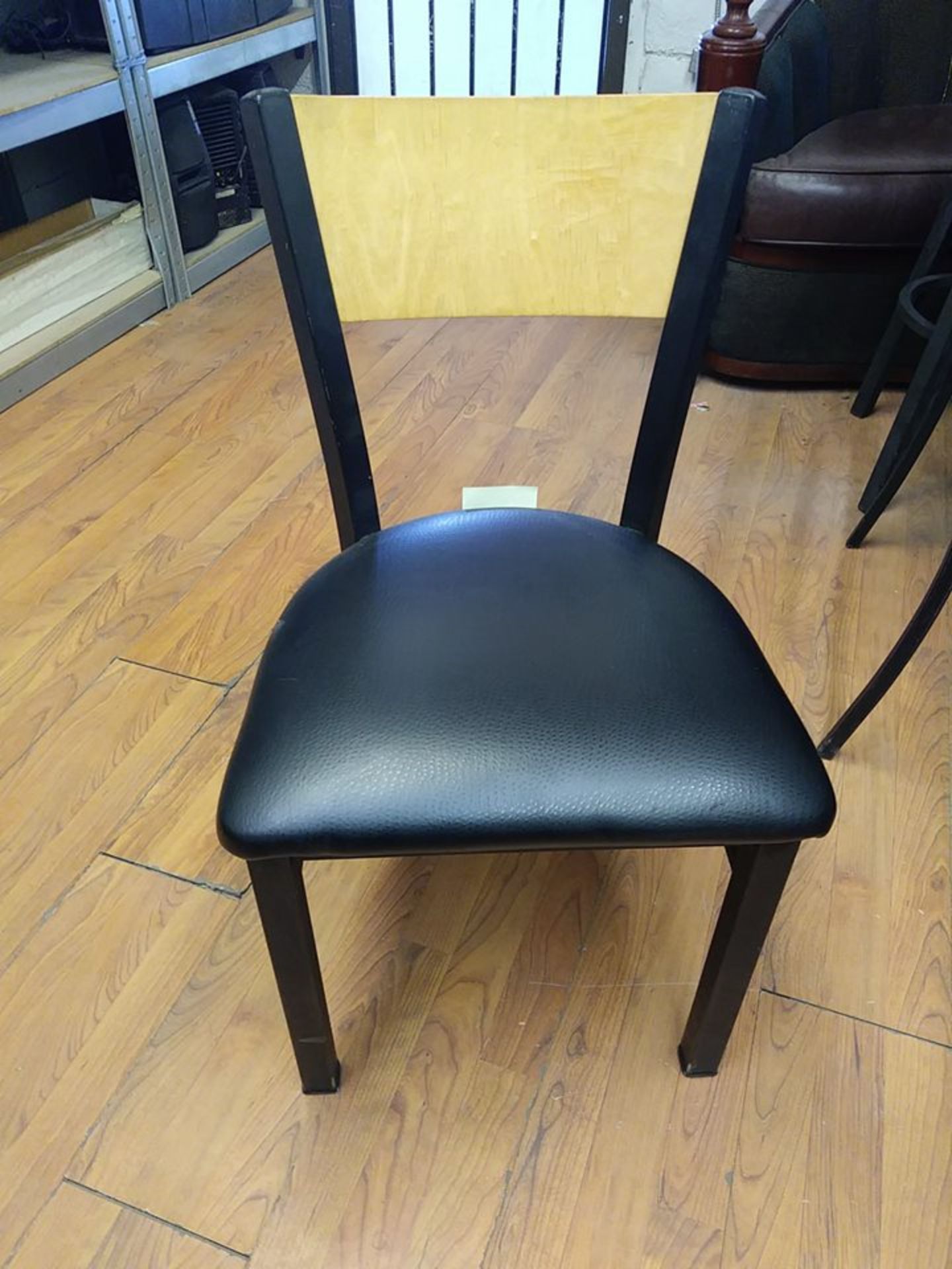 WOODEN / BLACK METAL FRAME DINING CHAIRS BY MTS SEATING (QTY X YOUR BID)