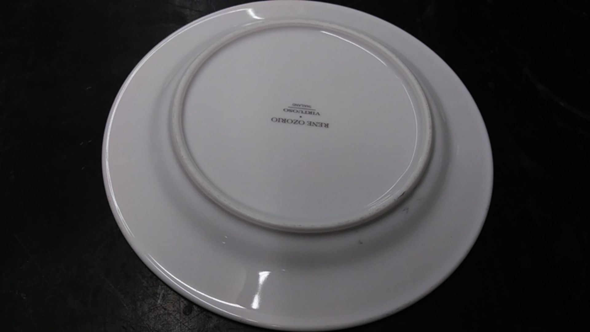 6" RENE OZORIO PLATE COLOR: WHITE (INCLUDES approx QTY 57 IN THIS LOT) - Image 2 of 2