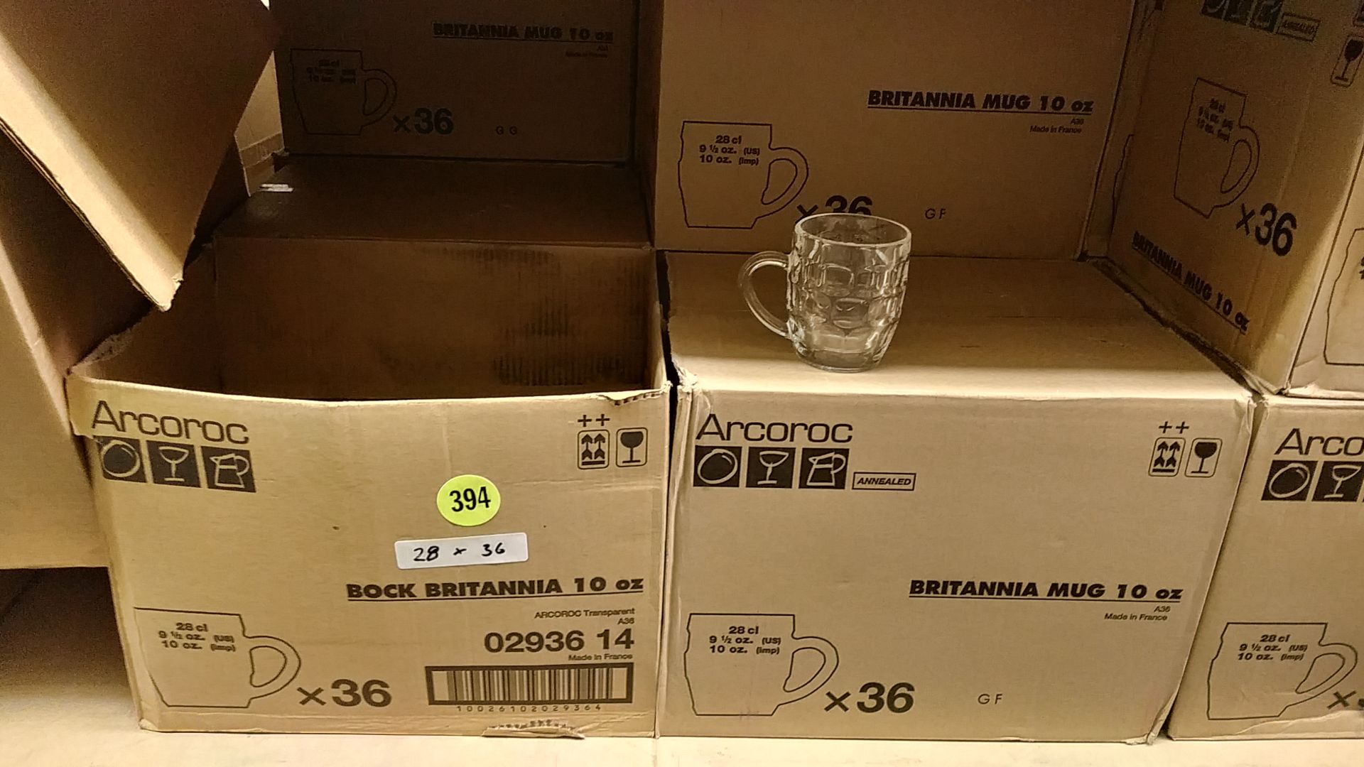 NEW 10OZ ARCOROC BRITANNIA GLASS MUG (INCLUDES 7 box of 36 = 252 MUGS) - Image 5 of 5