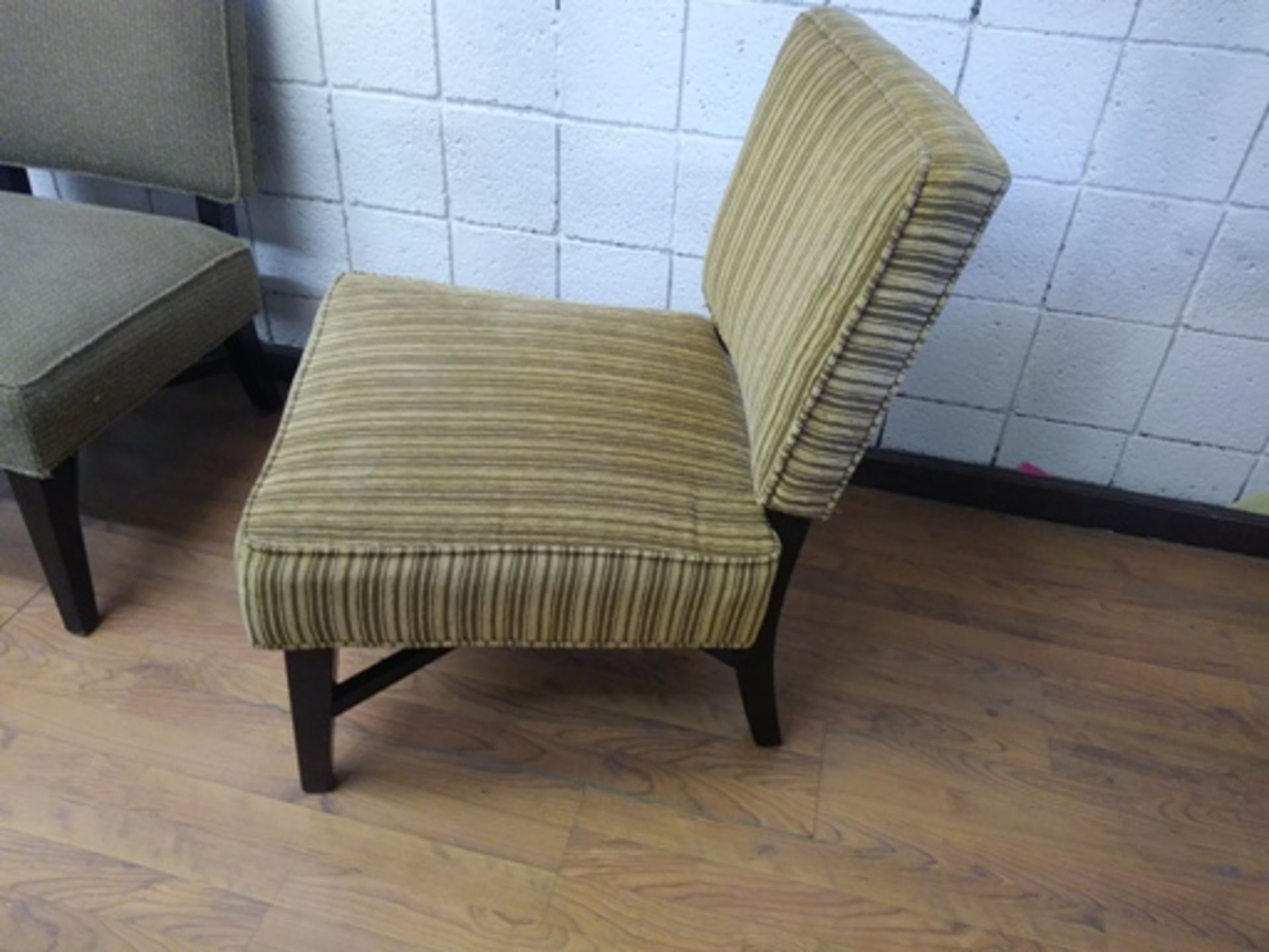 BROWN STRIP COLOR SIDE CHAIR - Image 2 of 4