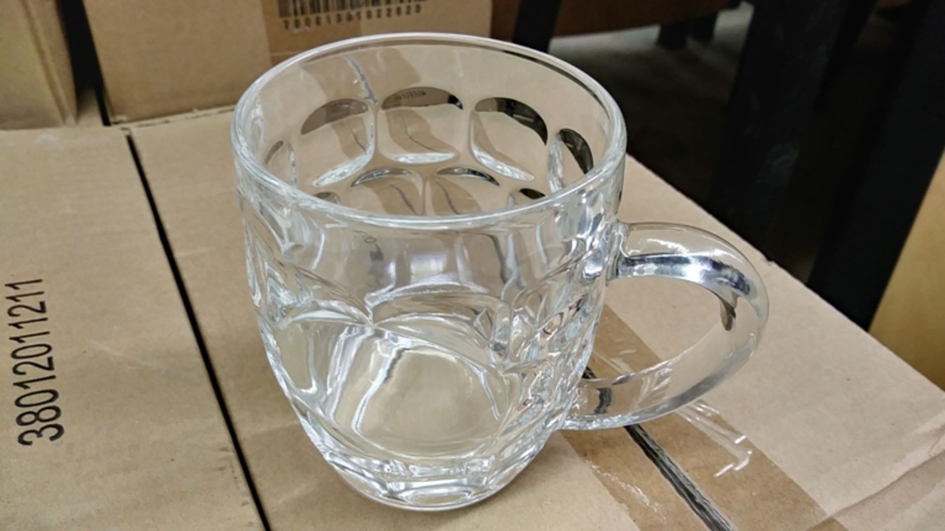 NEW 10OZ ARCOROC BRITANNIA GLASS MUG (INCLUDES 7 box of 36 = 252 MUGS)