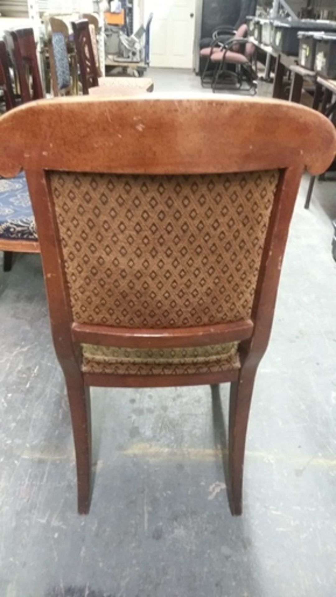 WOODEN FRAMED LIGHT BROWN DIAMOND DESIGN DINING CHAIRS (QTY X YOUR BID) - Image 3 of 3