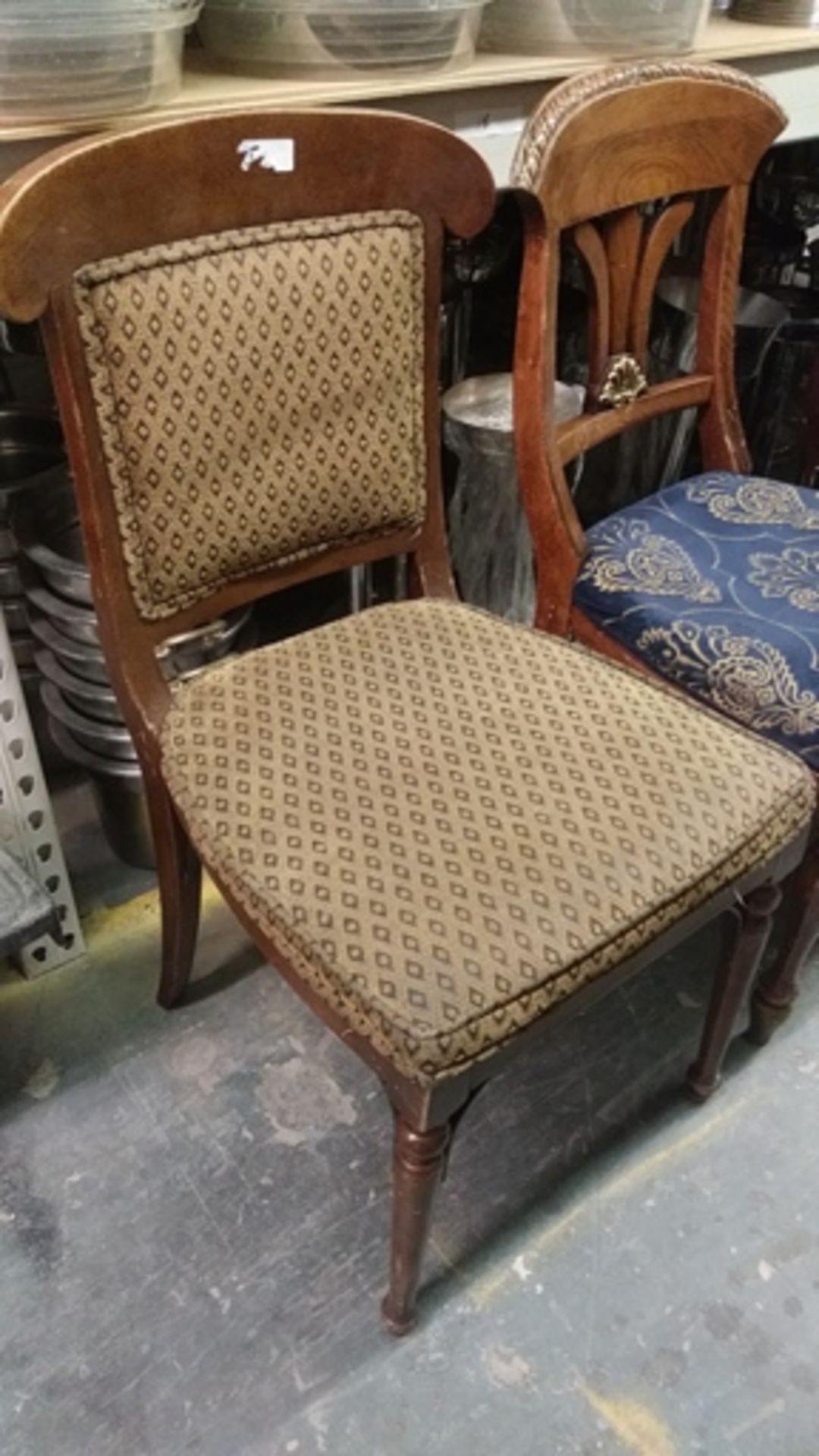 WOODEN FRAMED LIGHT BROWN DIAMOND DESIGN DINING CHAIRS (QTY X YOUR BID) - Image 2 of 3