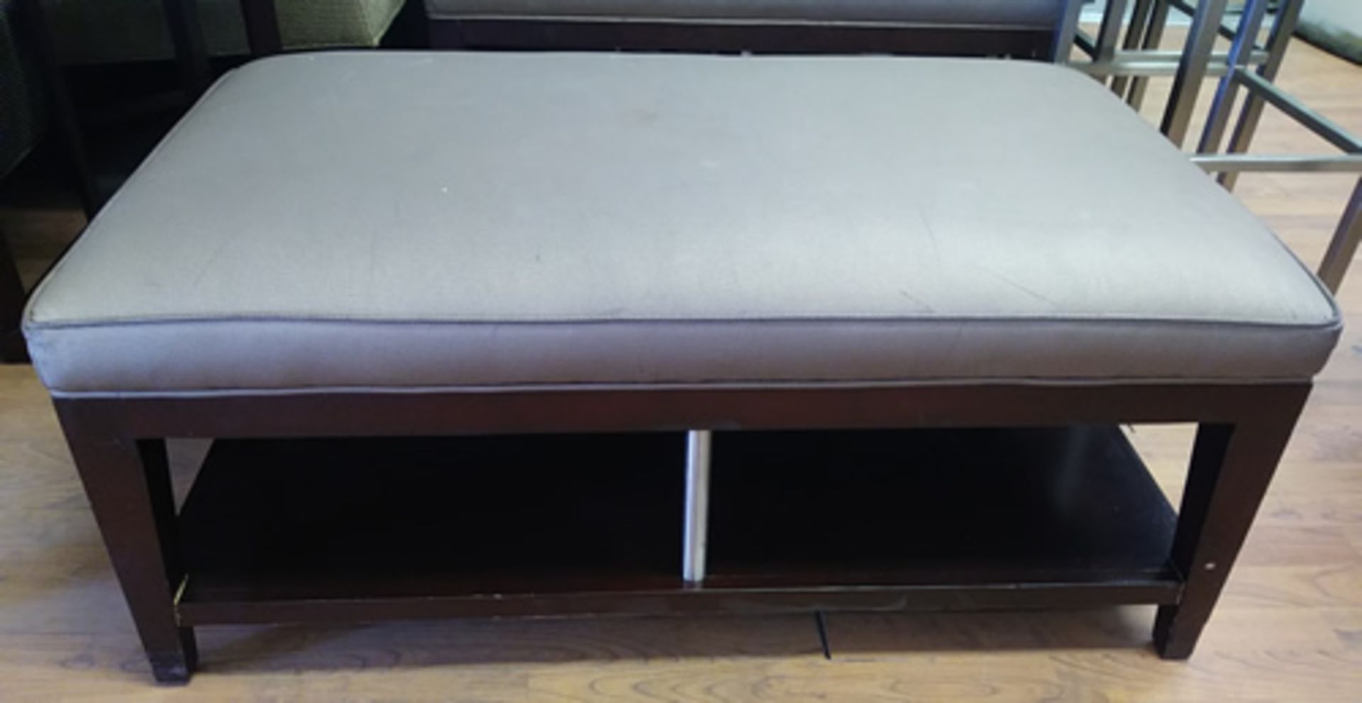 FOOTREST OTTOMAN WITH SHELF UNDERNEATH