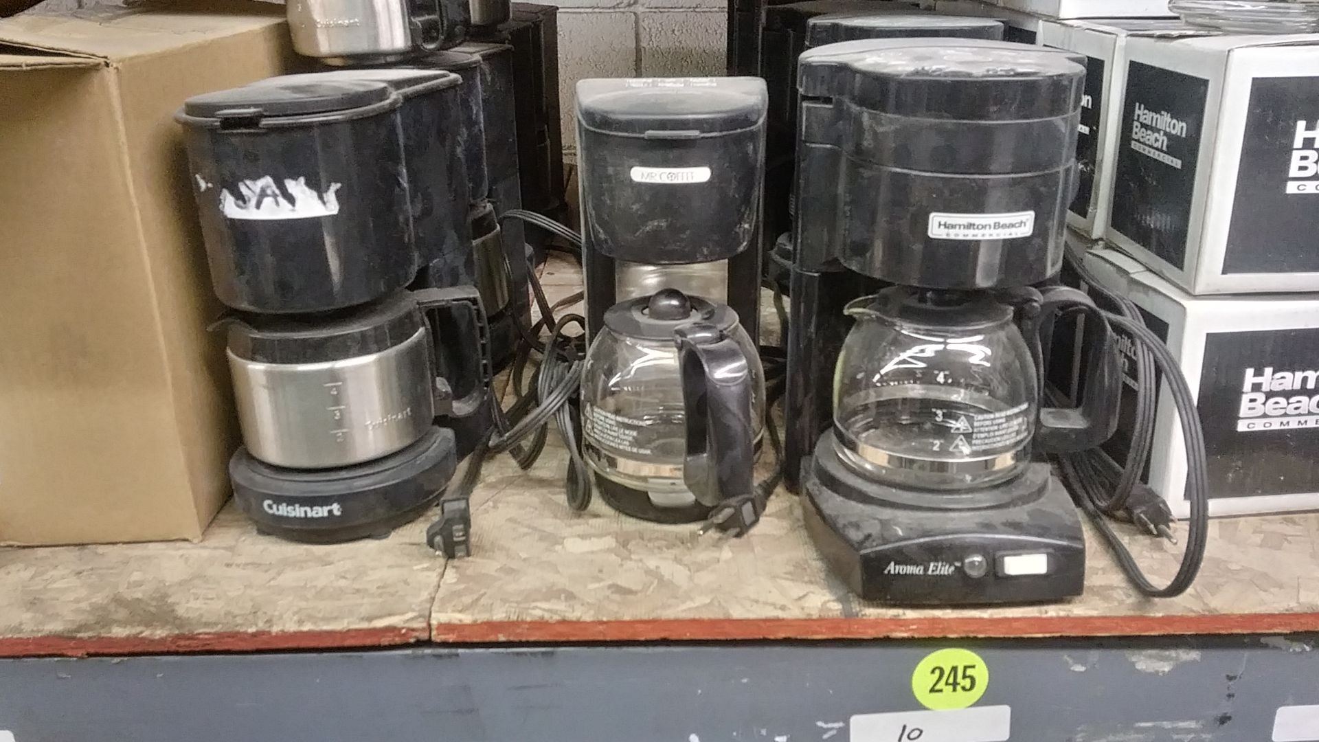 ASSORTED 4 CUP COFFEE MAKERS (INCLUDES QTY 10)