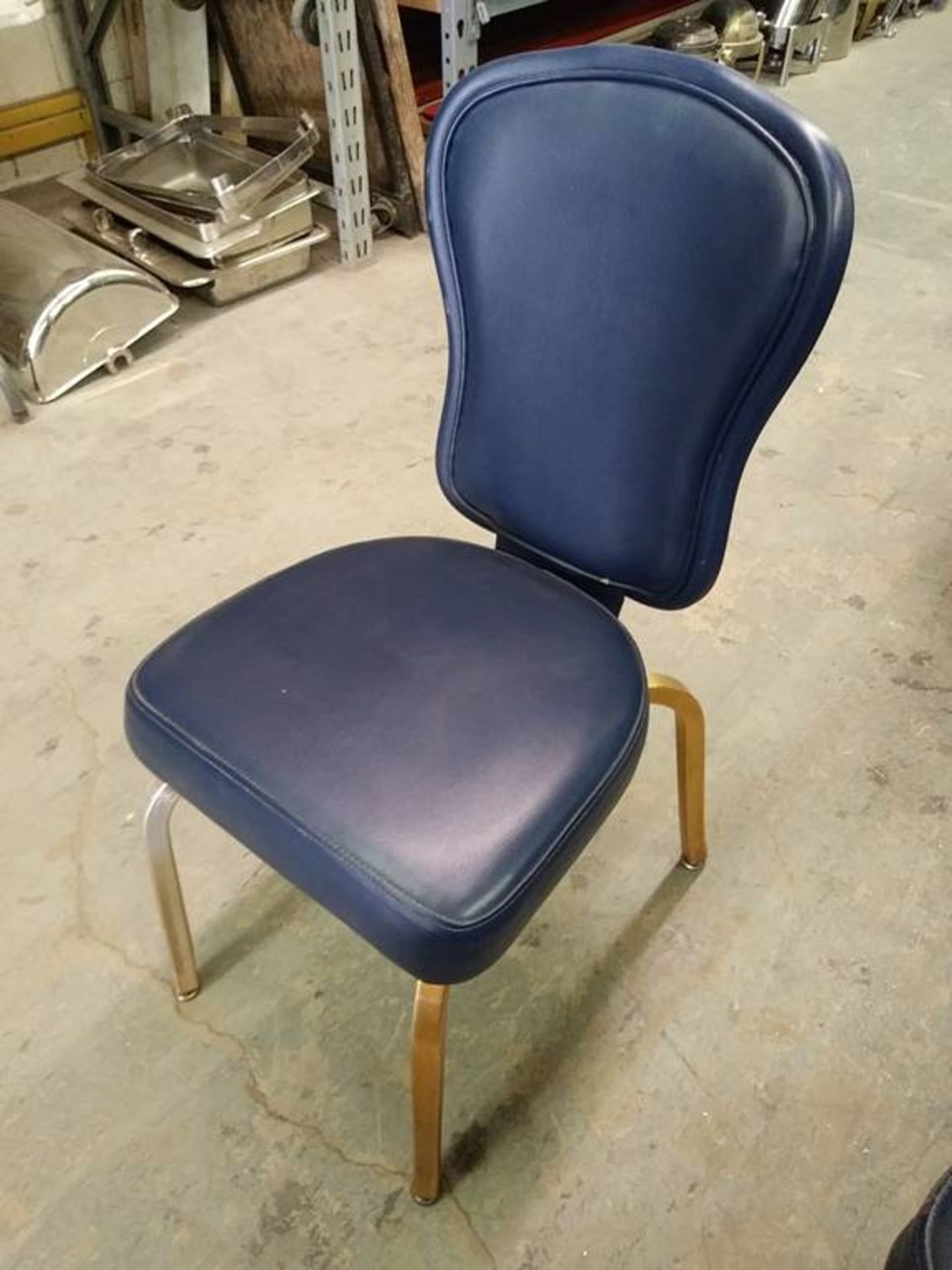 BLUE LEATHER CHAIR (QTY X YOUR BID) - Image 2 of 5