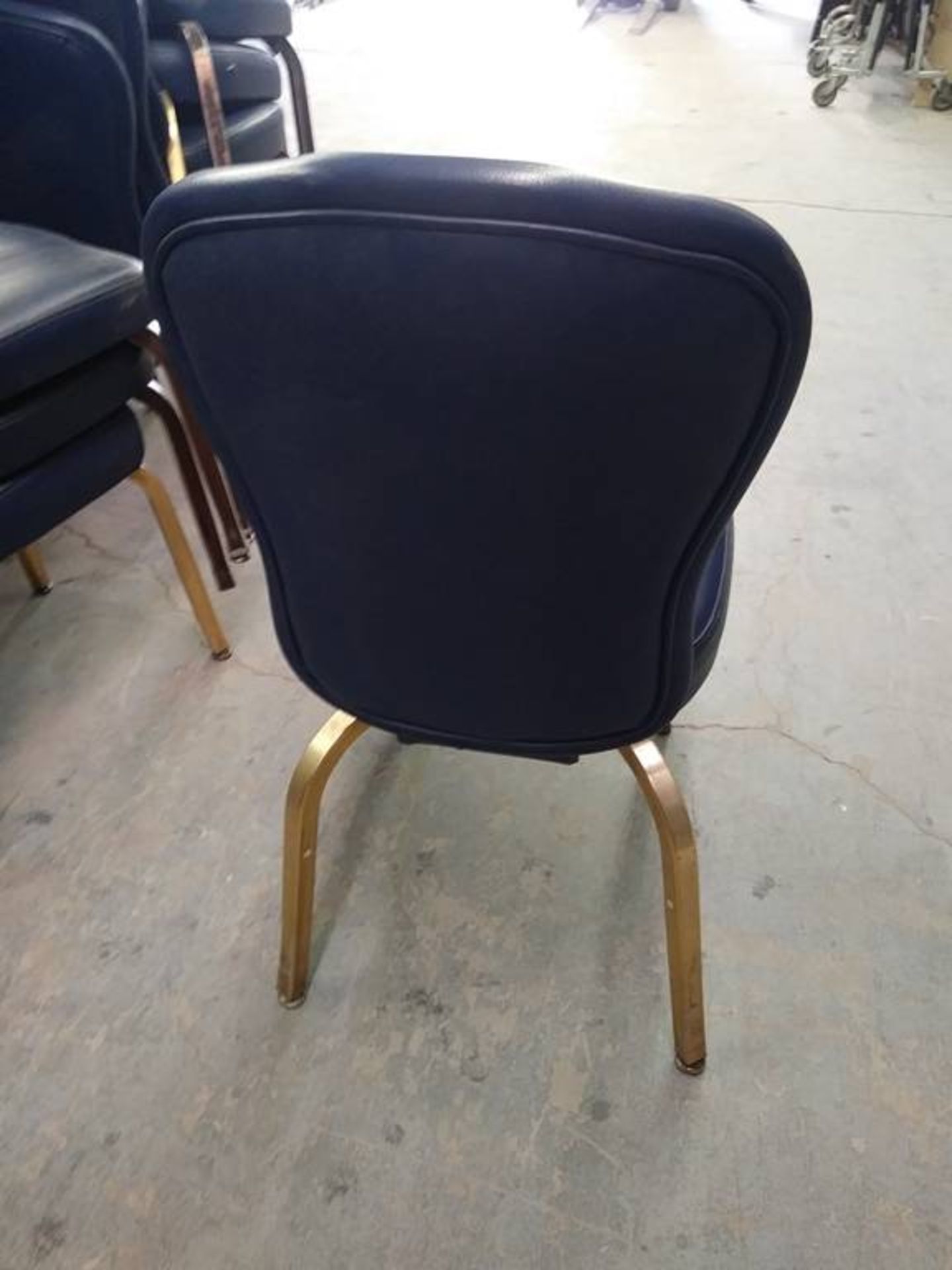 BLUE LEATHER CHAIR (QTY X YOUR BID) - Image 4 of 5
