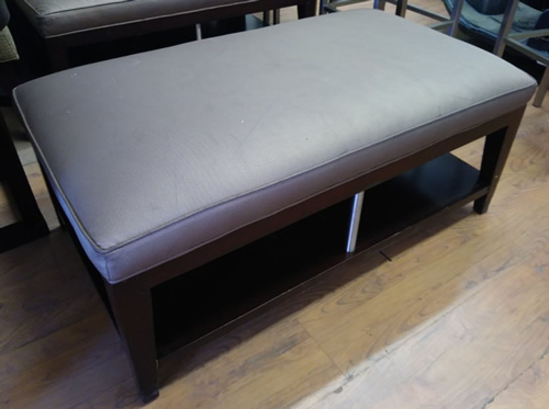 FOOTREST OTTOMAN WITH SHELF UNDERNEATH - Image 4 of 4