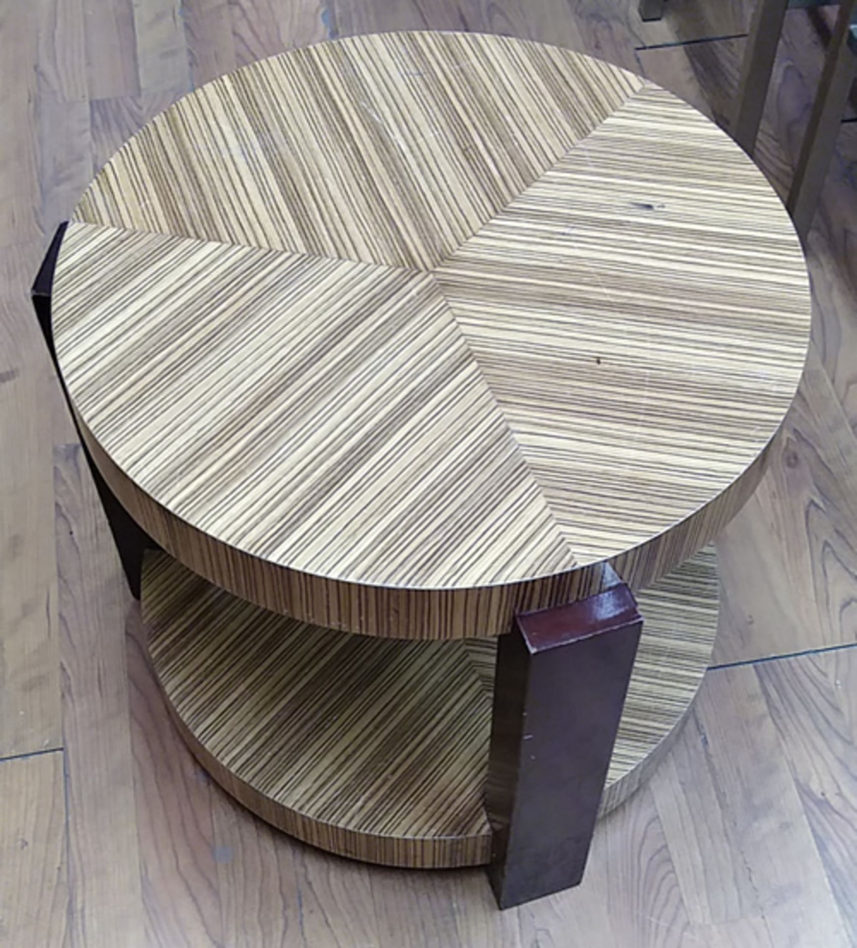 ROUND WOODEN SIDE TABLE (QTY X YOUR BID) - Image 2 of 2