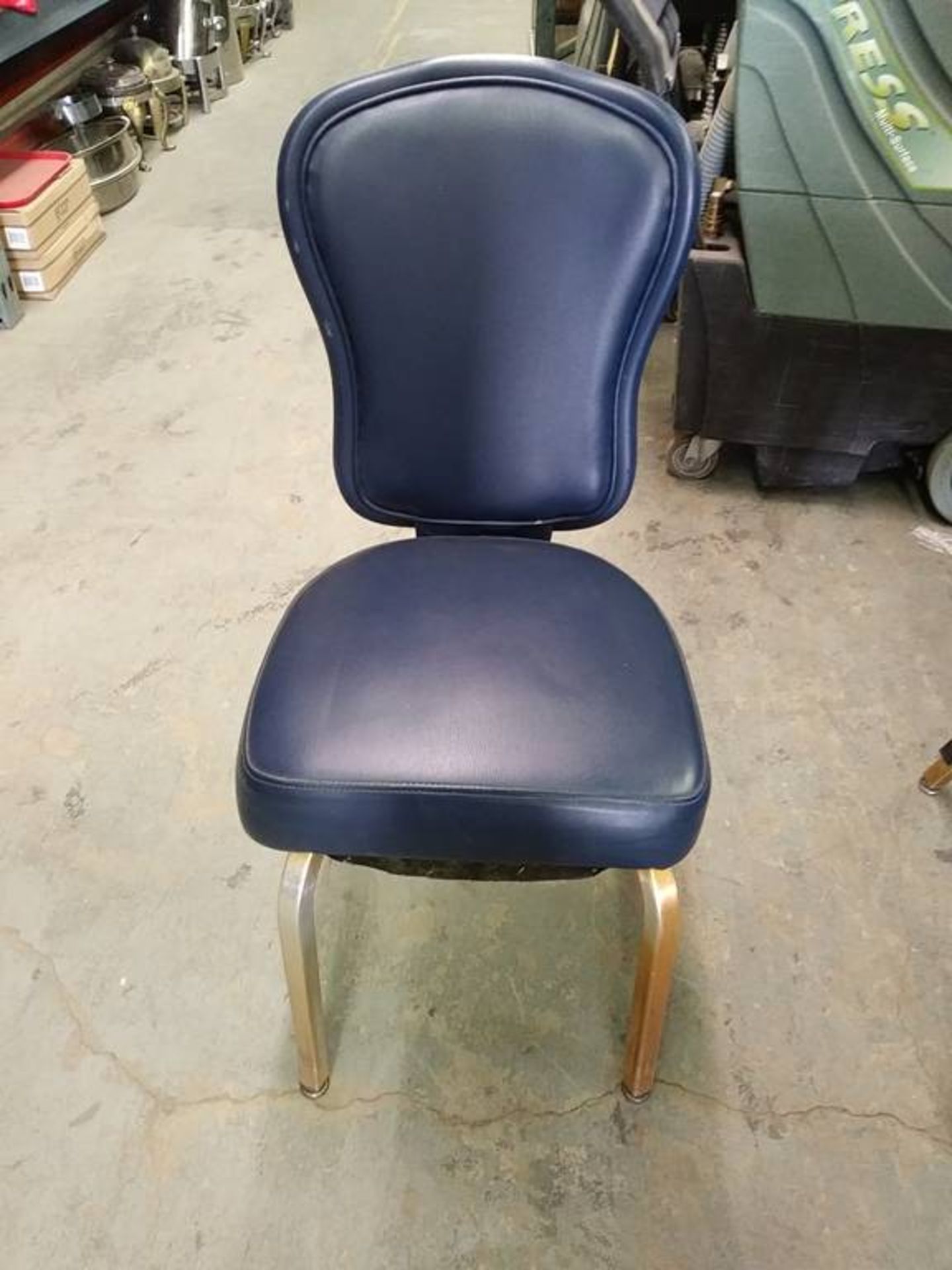 BLUE LEATHER CHAIR (QTY X YOUR BID) - Image 3 of 5