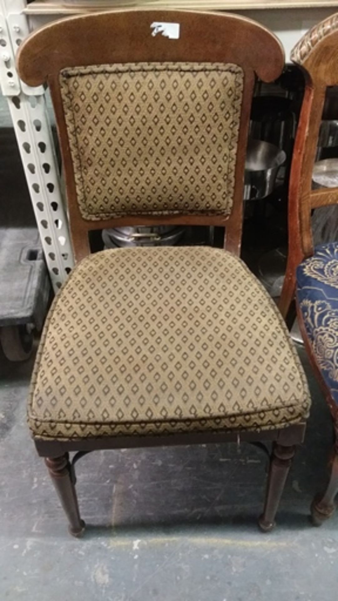 WOODEN FRAMED LIGHT BROWN DIAMOND DESIGN DINING CHAIRS (QTY X YOUR BID)