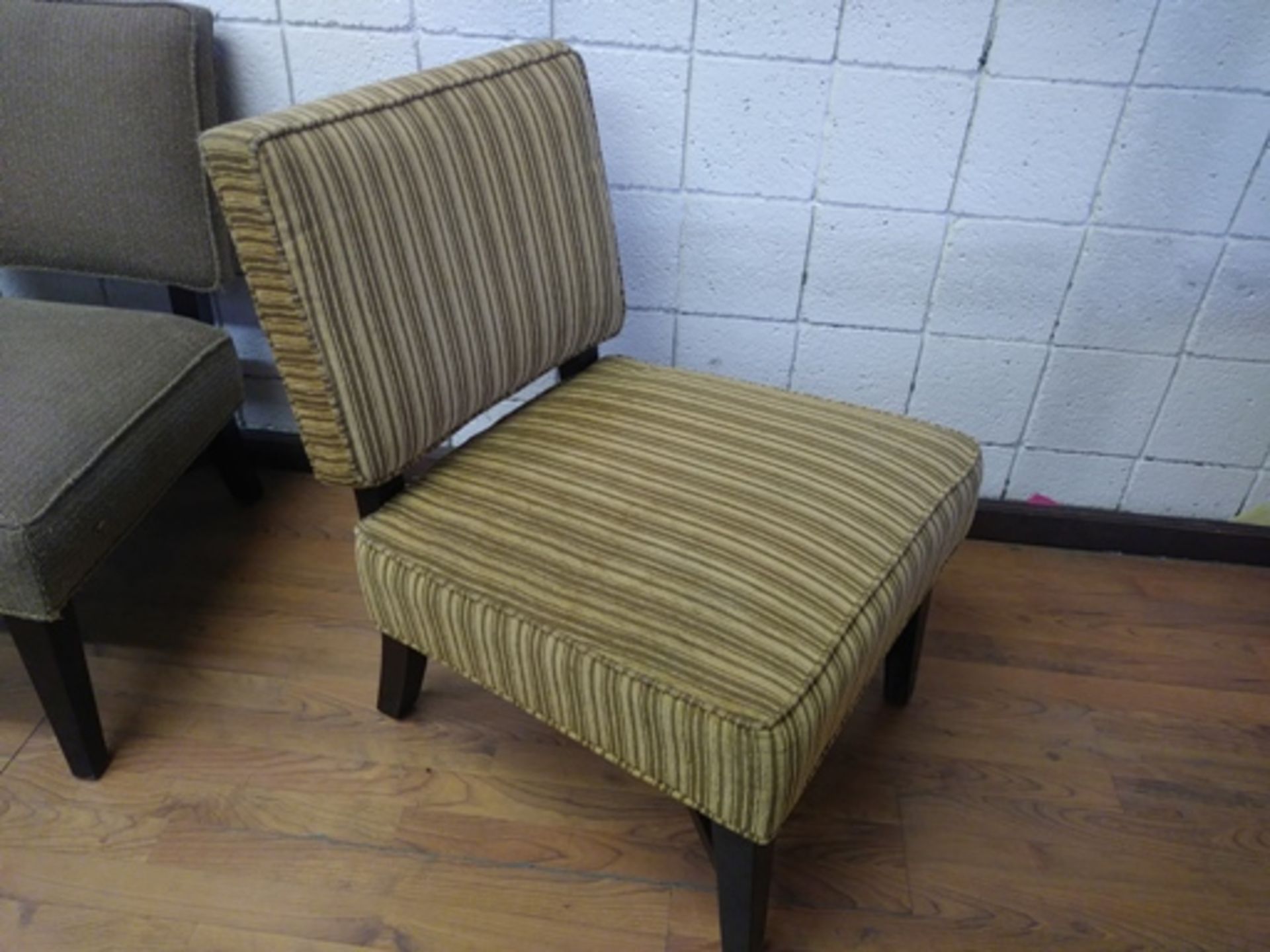 BROWN STRIP COLOR SIDE CHAIR (QTY X YOUR BID) - Image 3 of 3