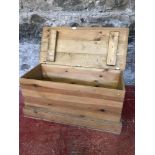 A solid pine storage box