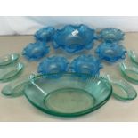 Collection of vintage pressed glass bowls