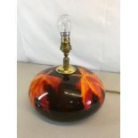 Bulbus Poole pottery table lamp working