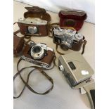 3 Vintage cameras to include Kodak, Purma together with Ambassador cine camera