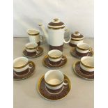 Vintage Poland coffee set with gilt hand painted trims