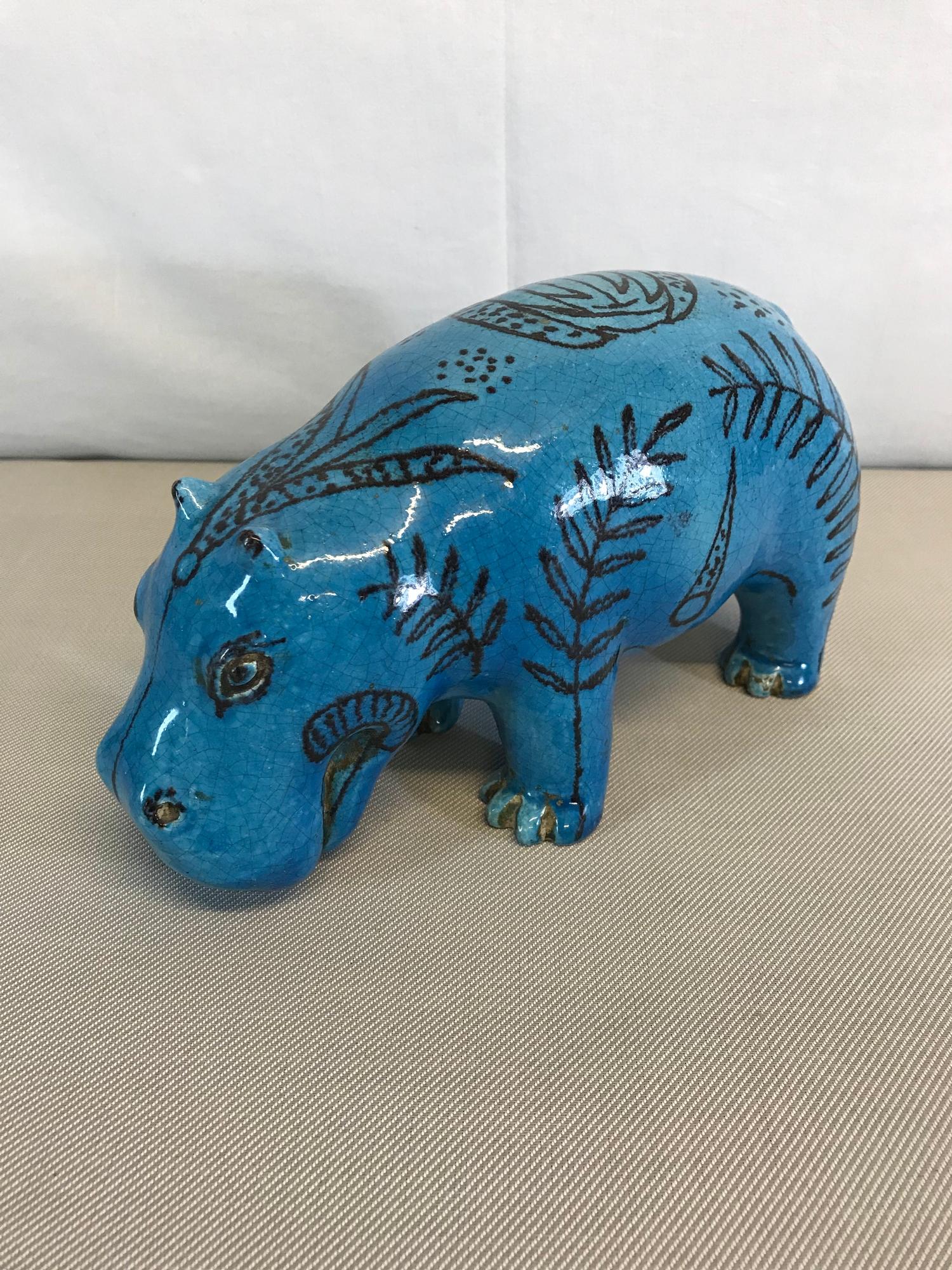 William the Faience Hippopotamus signed to his foot