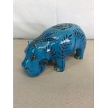 William the Faience Hippopotamus signed to his foot