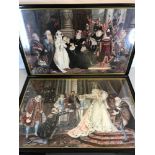 A large pair of Mary Queen of Scots colored prints