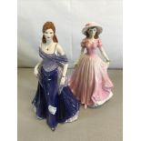 2 Royal Worcester figures " Midnight encounter & Amy"